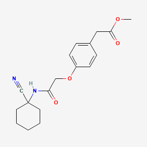 molecular formula C18H22N2O4 B2860340 Methyl 2-(4-{[(1-cyanocyclohexyl)carbamoyl]methoxy}phenyl)acetate CAS No. 1209715-33-2