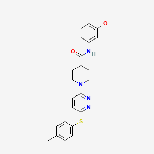 molecular formula C24H26N4O2S B2860351 N-(3-METHOXYPHENYL)-1-{6-[(4-METHYLPHENYL)SULFANYL]PYRIDAZIN-3-YL}PIPERIDINE-4-CARBOXAMIDE CAS No. 931966-84-6
