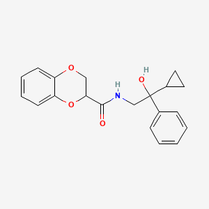 molecular formula C20H21NO4 B2860360 N-(2-Cyclopropyl-2-hydroxy-2-phenylethyl)-2,3-dihydro-1,4-benzodioxine-2-carboxamide CAS No. 1421455-50-6