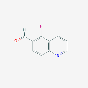 molecular formula C10H6FNO B2860384 5-Fluoroquinoline-6-carbaldehyde CAS No. 1185768-17-5