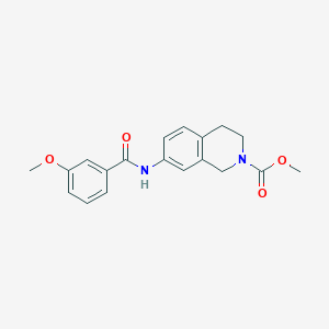 molecular formula C19H20N2O4 B2860399 methyl 7-(3-methoxybenzamido)-1,2,3,4-tetrahydroisoquinoline-2-carboxylate CAS No. 1448133-50-3