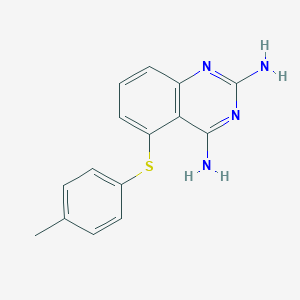5-[(4-Methylphenyl)sulfanyl]-2,4-quinazolinediamine