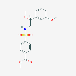 molecular formula C18H21NO6S B2860416 methyl 4-{[2-methoxy-2-(3-methoxyphenyl)ethyl]sulfamoyl}benzoate CAS No. 1797880-45-5