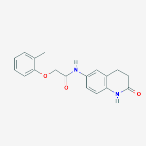 molecular formula C18H18N2O3 B2860473 N-(2-oxo-1,2,3,4-tetrahydroquinolin-6-yl)-2-(o-tolyloxy)acetamide CAS No. 922054-96-4