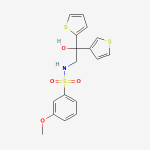 N-(2-hydroxy-2-(thiophen-2-yl)-2-(thiophen-3-yl)ethyl)-3-methoxybenzenesulfonamide