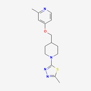2-Methyl-5-[4-[(2-methylpyridin-4-yl)oxymethyl]piperidin-1-yl]-1,3,4-thiadiazole