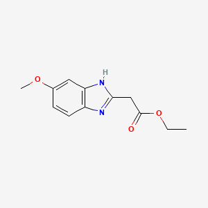 molecular formula C12H14N2O3 B2860528 Ethyl (5-methoxy-1H-benzimidazol-2-YL)acetate CAS No. 38786-59-3