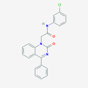 molecular formula C22H16ClN3O2 B2860532 N-(3-chlorophenyl)-2-(2-oxo-4-phenyl-1,2-dihydroquinazolin-1-yl)acetamide CAS No. 932320-70-2
