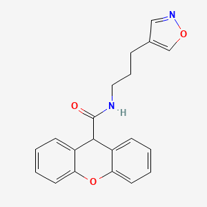 molecular formula C20H18N2O3 B2860610 N-[3-(1,2-oxazol-4-yl)propyl]-9H-xanthene-9-carboxamide CAS No. 1903332-41-1