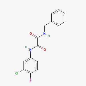 molecular formula C15H12ClFN2O2 B2860626 N'-benzyl-N-(3-chloro-4-fluorophenyl)ethanediamide CAS No. 329078-66-2