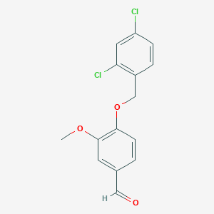 molecular formula C15H12Cl2O3 B2860708 4-[(2,4-Dichlorobenzyl)oxy]-3-methoxybenzaldehyde CAS No. 342592-68-1