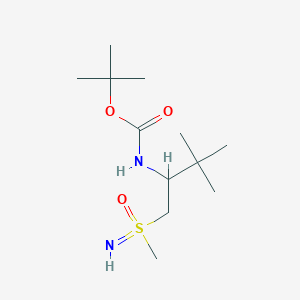 molecular formula C12H26N2O3S B2860716 Tert-butyl N-[3,3-dimethyl-1-(methylsulfonimidoyl)butan-2-yl]carbamate CAS No. 2287313-56-6