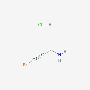 molecular formula C3H5BrClN B2860722 3-bromoprop-2-yn-1-aminehydrochloride CAS No. 574011-83-9