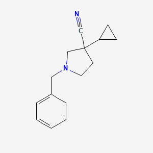 molecular formula C15H18N2 B2860731 1-Benzyl-3-cyclopropylpyrrolidine-3-carbonitrile CAS No. 1909336-37-3