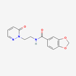 N-(2-(6-oxopyridazin-1(6H)-yl)ethyl)benzo[d][1,3]dioxole-5-carboxamide