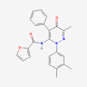 N-[2-(3,4-dimethylphenyl)-6-methyl-5-oxo-4-phenyl-2,5-dihydropyridazin-3-yl]furan-2-carboxamide