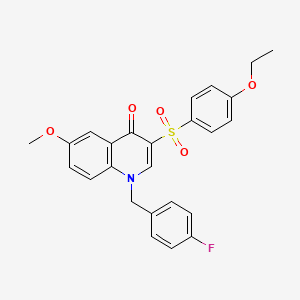 3-(4-Ethoxyphenyl)sulfonyl-1-[(4-fluorophenyl)methyl]-6-methoxyquinolin-4-one