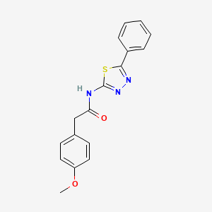 2-(4-methoxyphenyl)-N-(5-phenyl-1,3,4-thiadiazol-2-yl)acetamide