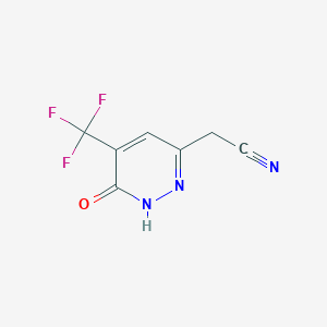 2-[6-Hydroxy-5-(trifluoromethyl)pyridazin-3-yl]acetonitrile