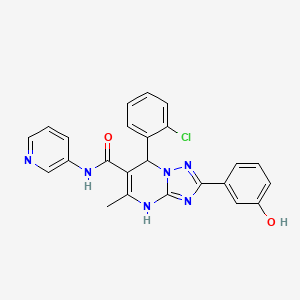 7-(2-chlorophenyl)-2-(3-hydroxyphenyl)-5-methyl-N-(pyridin-3-yl)-4,7-dihydro-[1,2,4]triazolo[1,5-a]pyrimidine-6-carboxamide