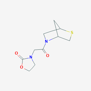 3-(2-(2-Thia-5-azabicyclo[2.2.1]heptan-5-yl)-2-oxoethyl)oxazolidin-2-one