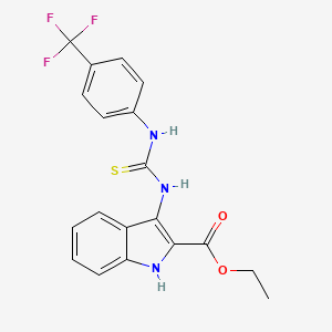 ethyl 3-(3-(4-(trifluoromethyl)phenyl)thioureido)-1H-indole-2-carboxylate