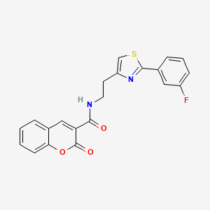 N-{2-[2-(3-fluorophenyl)-1,3-thiazol-4-yl]ethyl}-2-oxo-2H-chromene-3-carboxamide