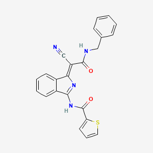 (Z)-N-(1-(2-(benzylamino)-1-cyano-2-oxoethylidene)-1H-isoindol-3-yl)thiophene-2-carboxamide