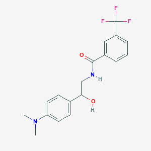 molecular formula C18H19F3N2O2 B2860854 N-(2-(4-(dimethylamino)phenyl)-2-hydroxyethyl)-3-(trifluoromethyl)benzamide CAS No. 1421514-32-0