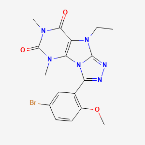 8-(5-Bromo-2-methoxyphenyl)-5-ethyl-1,3-dimethylpurino[8,9-c][1,2,4]triazole-2,4-dione