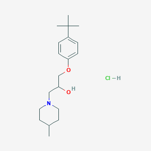 molecular formula C19H32ClNO2 B2860867 1-(4-Tert-butylphenoxy)-3-(4-methylpiperidin-1-yl)propan-2-ol hydrochloride CAS No. 475146-21-5