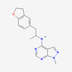 molecular formula C17H19N5O B2860870 N-[1-(2,3-dihydro-1-benzofuran-5-yl)propan-2-yl]-1-methyl-1H-pyrazolo[3,4-d]pyrimidin-4-amine CAS No. 2380078-64-6