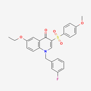 6-Ethoxy-1-[(3-fluorophenyl)methyl]-3-(4-methoxyphenyl)sulfonylquinolin-4-one