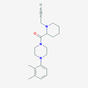molecular formula C21H29N3O B2860872 1-(2,3-Dimethylphenyl)-4-[1-(prop-2-yn-1-yl)piperidine-2-carbonyl]piperazine CAS No. 1214048-71-1