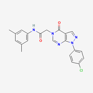 2-(1-(4-chlorophenyl)-4-oxo-1H-pyrazolo[3,4-d]pyrimidin-5(4H)-yl)-N-(3,5-dimethylphenyl)acetamide