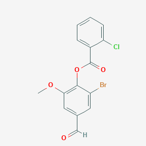 2-Bromo-4-formyl-6-methoxyphenyl 2-chlorobenzoate