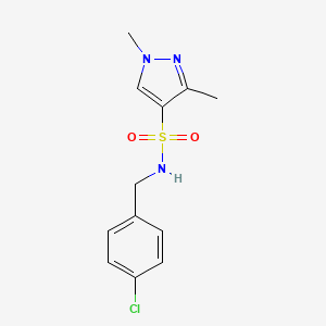 N-(4-chlorobenzyl)-1,3-dimethyl-1H-pyrazole-4-sulfonamide