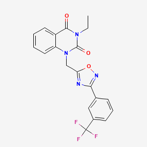 3-ethyl-1-((3-(3-(trifluoromethyl)phenyl)-1,2,4-oxadiazol-5-yl)methyl)quinazoline-2,4(1H,3H)-dione