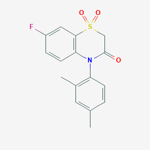 4-(2,4-dimethylphenyl)-7-fluoro-2H-1,4-benzothiazin-3(4H)-one 1,1-dioxide