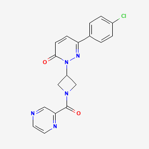 6-(4-Chlorophenyl)-2-[1-(pyrazine-2-carbonyl)azetidin-3-yl]pyridazin-3-one
