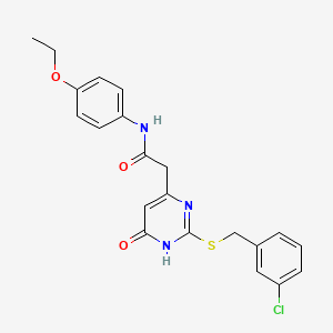 2-(2-((3-chlorobenzyl)thio)-6-oxo-1,6-dihydropyrimidin-4-yl)-N-(4-ethoxyphenyl)acetamide
