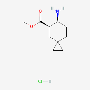 molecular formula C10H18ClNO2 B2860895 methyl (5R,6S)-6-aminospiro[2.5]octane-5-carboxylate hydrochloride CAS No. 2227902-37-4