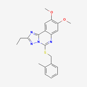2-Ethyl-8,9-dimethoxy-5-[(2-methylbenzyl)sulfanyl][1,2,4]triazolo[1,5-c]quinazoline