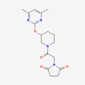 1-(2-(3-((4,6-Dimethylpyrimidin-2-yl)oxy)piperidin-1-yl)-2-oxoethyl)pyrrolidine-2,5-dione