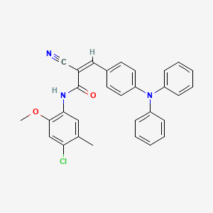 molecular formula C30H24ClN3O2 B2860907 N-(4-Chloro-2-methoxy-5-methylphenyl)-2-cyano-3-[4-(diphenylamino)phenyl]prop-2-enamide CAS No. 721412-18-6