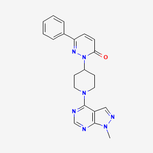 2-[1-(1-Methylpyrazolo[3,4-d]pyrimidin-4-yl)piperidin-4-yl]-6-phenylpyridazin-3-one