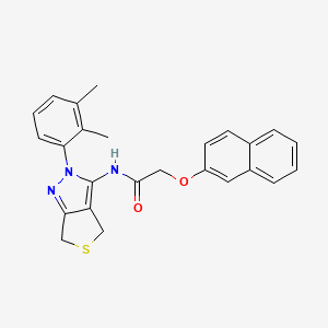molecular formula C25H23N3O2S B2860932 N-[2-(2,3-dimethylphenyl)-2H,4H,6H-thieno[3,4-c]pyrazol-3-yl]-2-(naphthalen-2-yloxy)acetamide CAS No. 450344-42-0