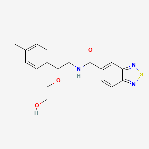 molecular formula C18H19N3O3S B2860945 N-[2-(2-hydroxyethoxy)-2-(4-methylphenyl)ethyl]-2,1,3-benzothiadiazole-5-carboxamide CAS No. 1795191-10-4