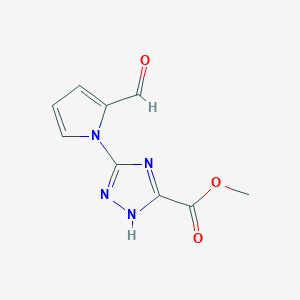 methyl 5-(2-formyl-1H-pyrrol-1-yl)-4H-1,2,4-triazole-3-carboxylate