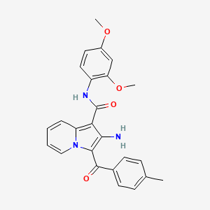 2-amino-N-(2,4-dimethoxyphenyl)-3-(4-methylbenzoyl)indolizine-1-carboxamide